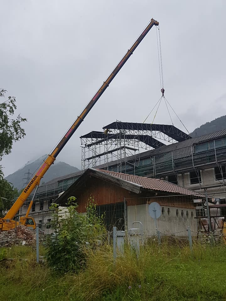 Autokran Einsatz in Mittenwald