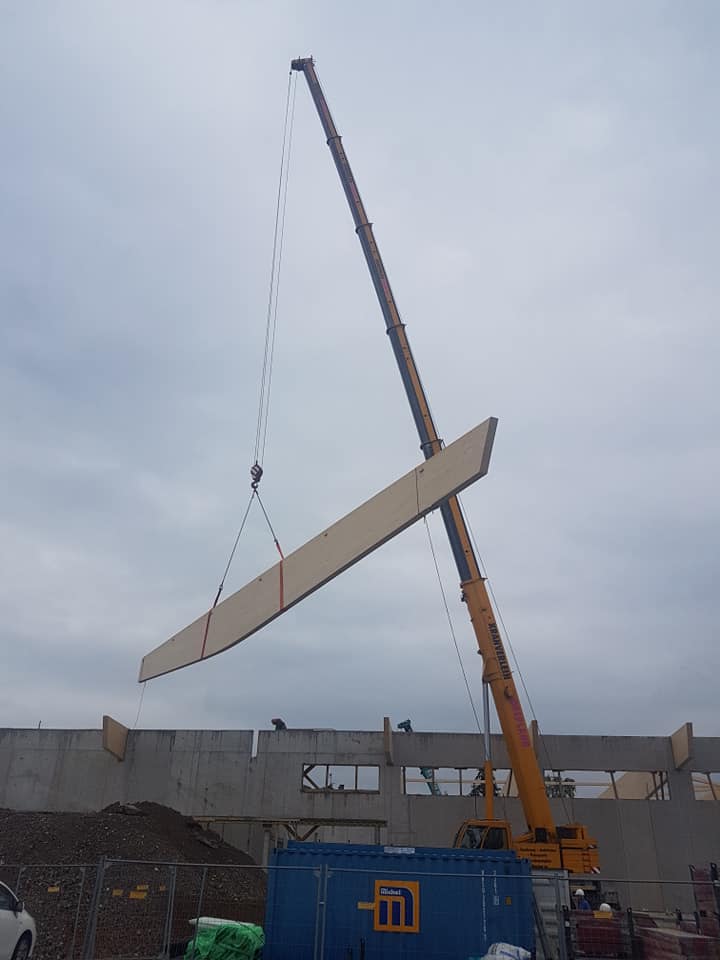 Montage einer Rewe Filiale